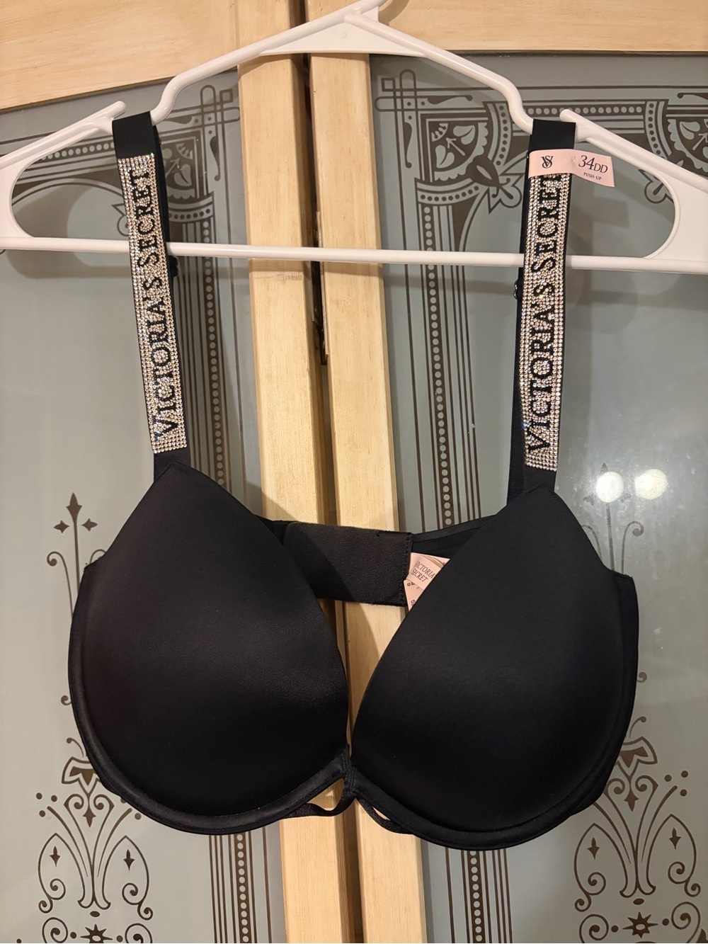 Victoria's Secret Very Sexy Logo Shine in Black 34DD